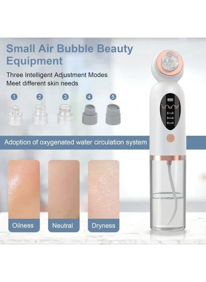 Electric Facial Oil Suction & Pore Cleaner Device, Blackhead Remover with Mini Water Bubble System, USB Rechargeable Deep Pore Cleaning Tool with Multiple Modes and Suction Heads - Image 4